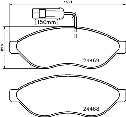 Brake Pad Set, disc brake 8DB 355 020-651