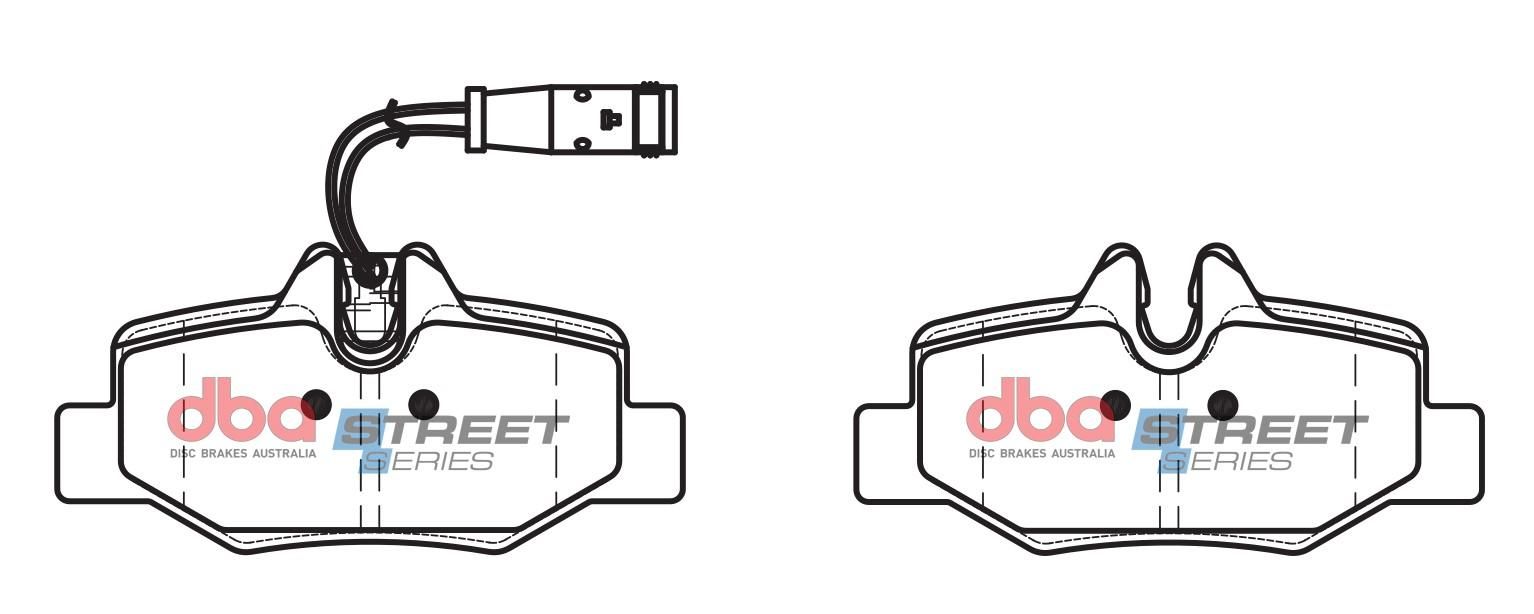 DBA SS STREET SERIES BRAKE PADS [ Mercedes 2003-2014 R ] - TecDoc Only
