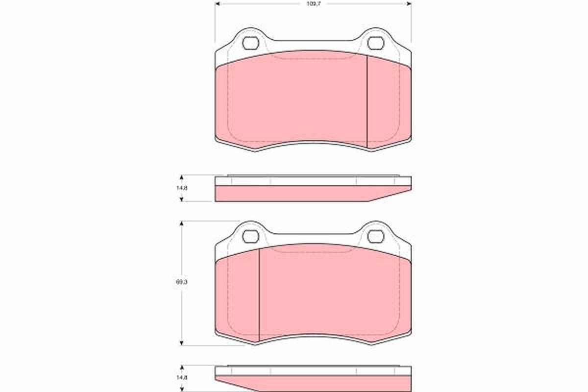 Brake Pad Set, disc brake GDB1537