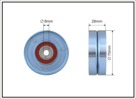 Deflection/Guide Pulley, V-ribbed belt 370-14