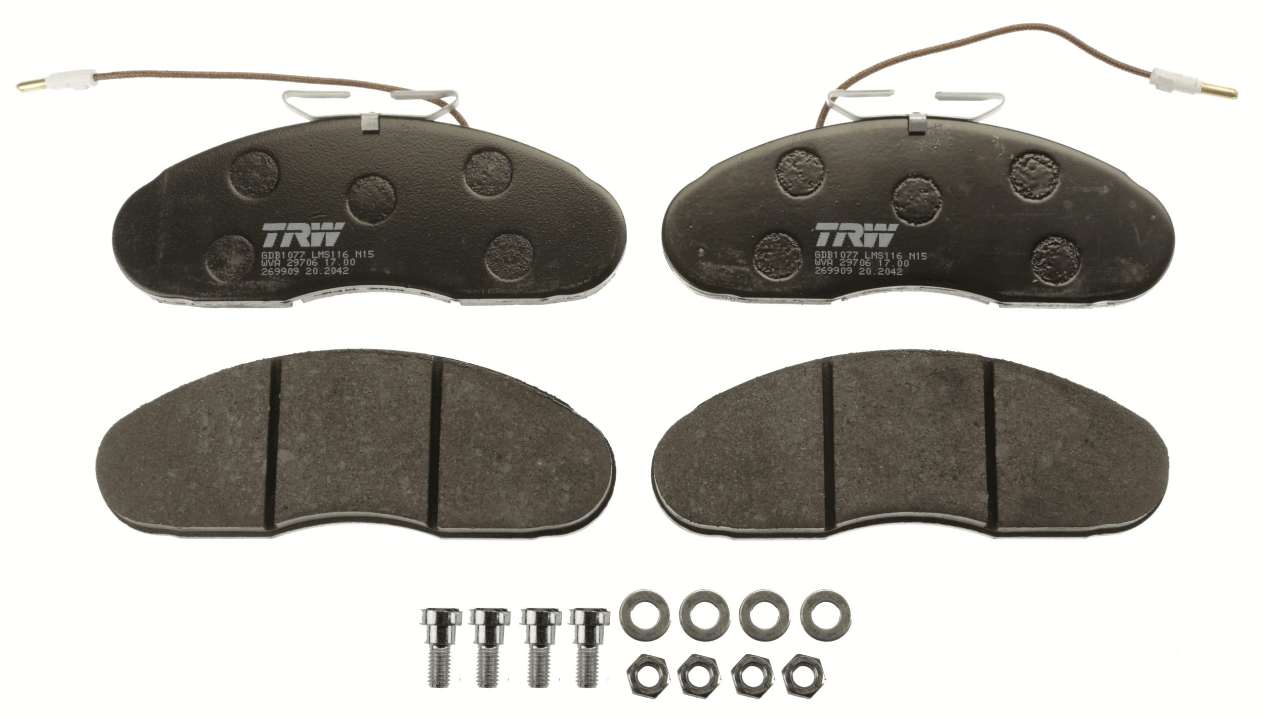 TRW DISC BRAKE PADS - TecDoc 2