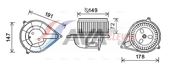 AVA QUALITY COOLING FT8427 - Innenraumgebläse