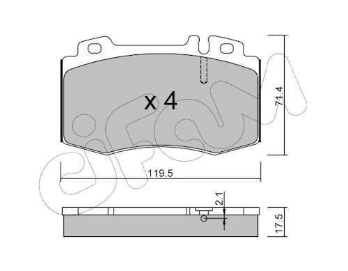 Bremsbelagsatz, Scheibenbremse