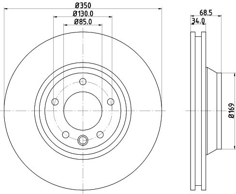 HELLA 8DD 355 128-071 - Bremsscheibe