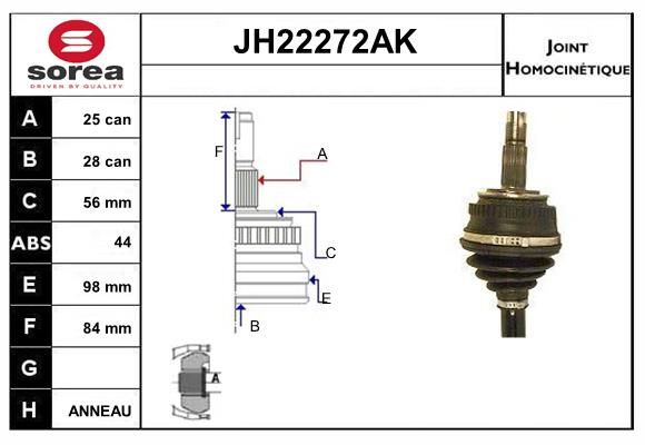 KIT CV JOINT AVEC KR085 - SPIDER