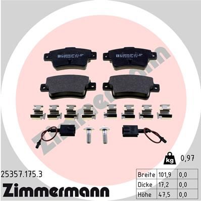 Brake Pad Set, disc brake 25357.175.3