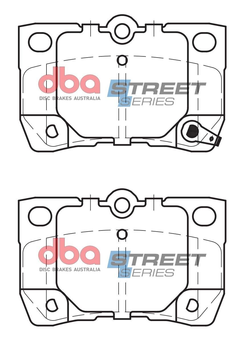 DBA SS STREET SERIES BRAKE PADS [ Lexus 2005-2014 R ] - TecDoc Only