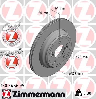 Zimmermann 150.3456.75 Bremsscheibe