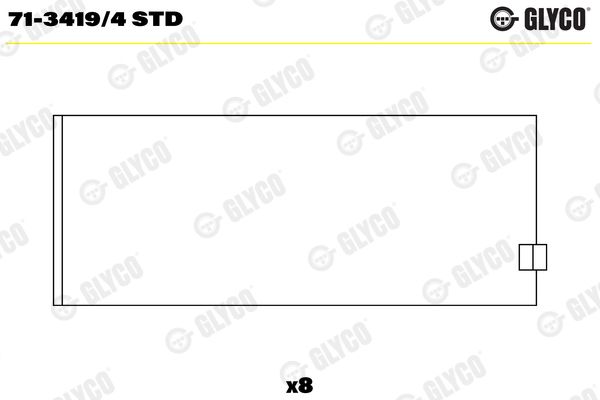 GLYCO 71-3419/4 STD Connecting Rod Bearing