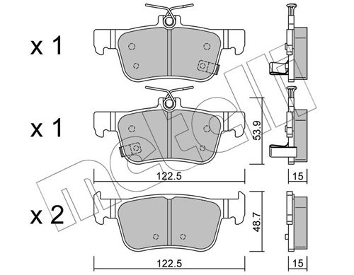 Brake Pad Set, disc brake 22-1131-0