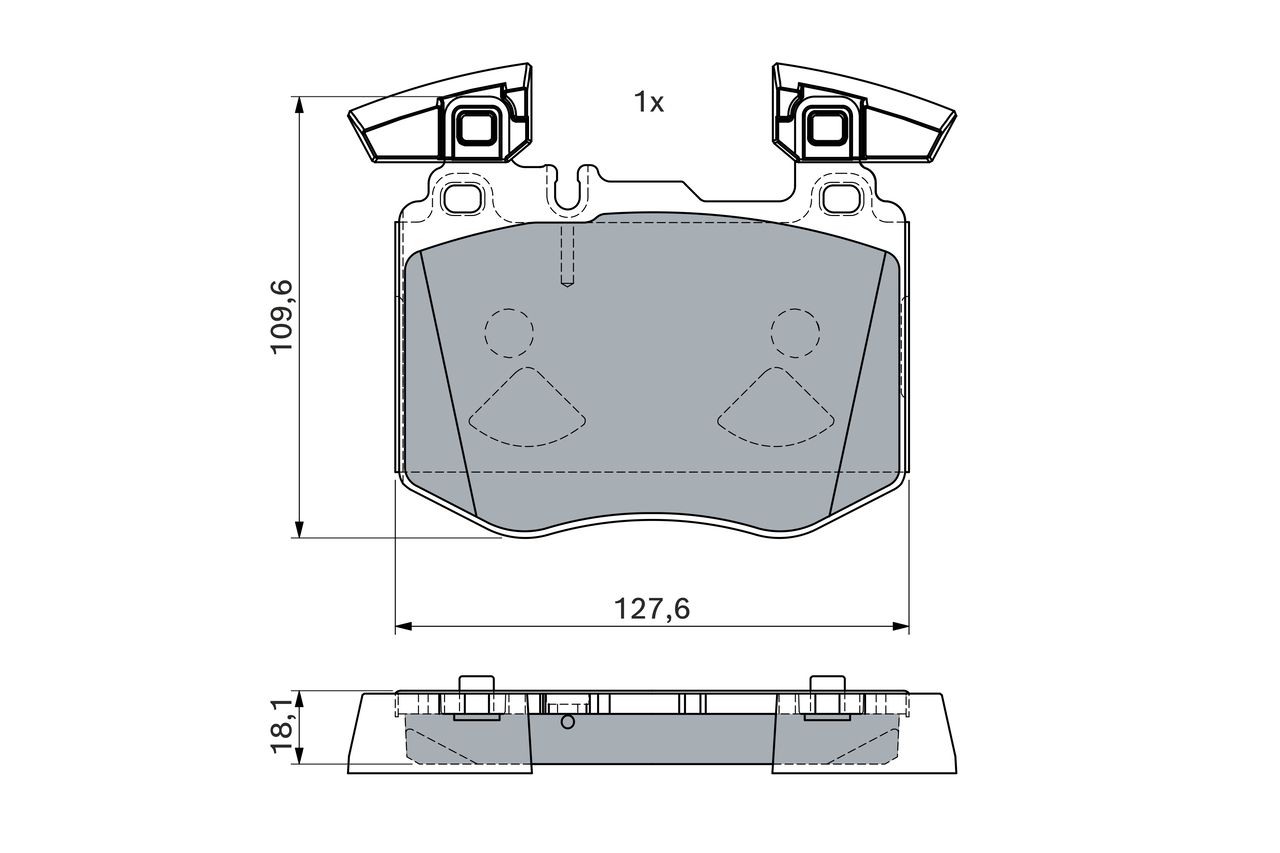 Brake Pad Set, disc brake 0 986 460 102