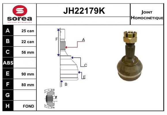 KIT CV JOINT AVEC KR006 - BX