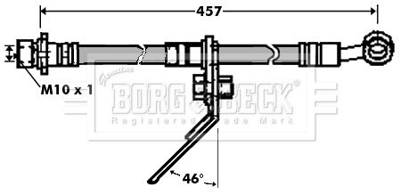 BBH7435 BORG & BECK fékcső