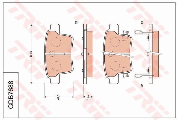 TRW DISC BRAKE PADS - TecDoc Only