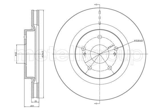 METELLI 23-0966C - Bremsscheibe