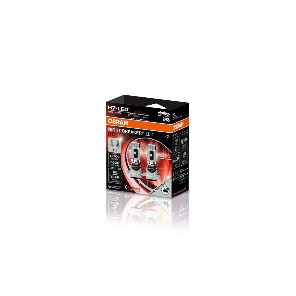 Osram 64210DWNBSP-2HB - Night Breaker LED Speed H7
