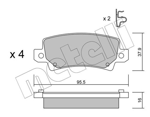 Brake Pad Set, disc brake 22-0447-0