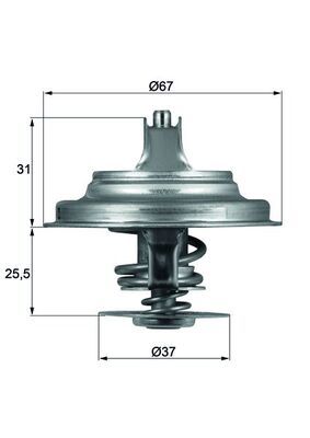 Thermostat, coolant TX 25 87D