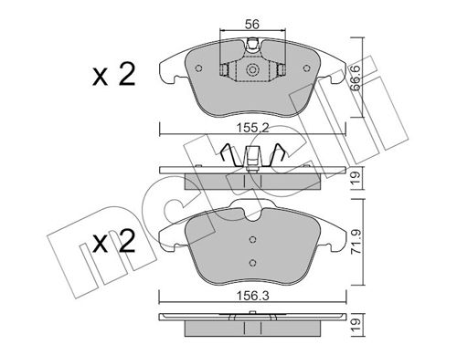 Brake Pad Set, disc brake 22-0675-4