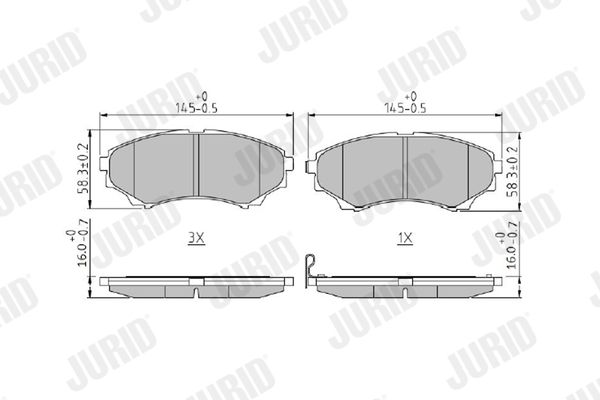 Brake Pad Set, disc brake 572572J