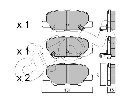 Brake Pad Set, disc brake 822-995-0