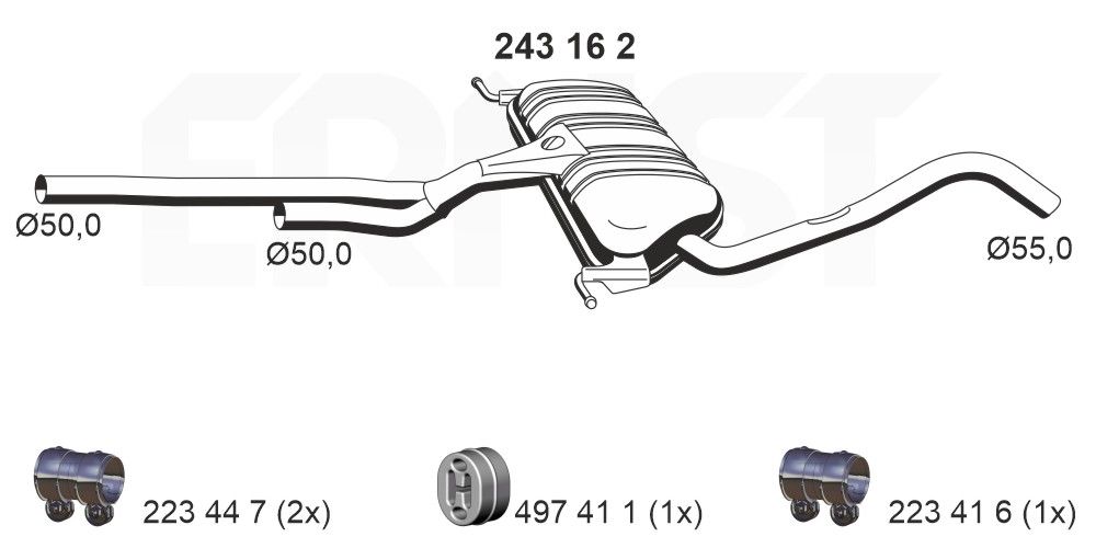 Mittelschalld&auml;mpfer