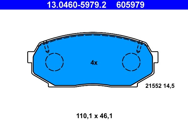 Brake Pad Set, disc brake 13.0460-5979.2