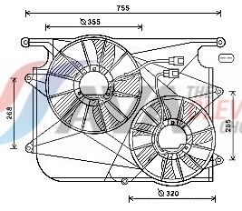 OL7571 AVA QUALITY COOLING ventilátor, motorhűtés
