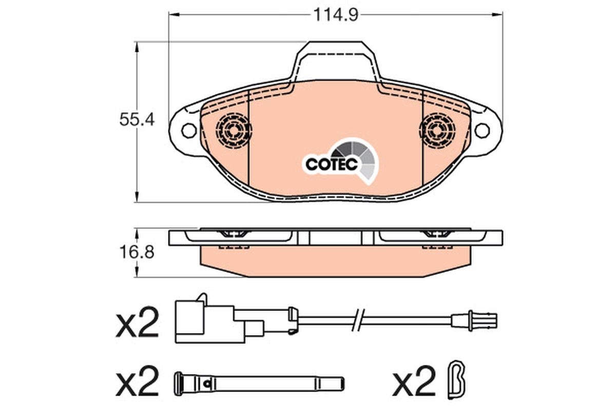 Brake Pad Set, disc brake GDB2041