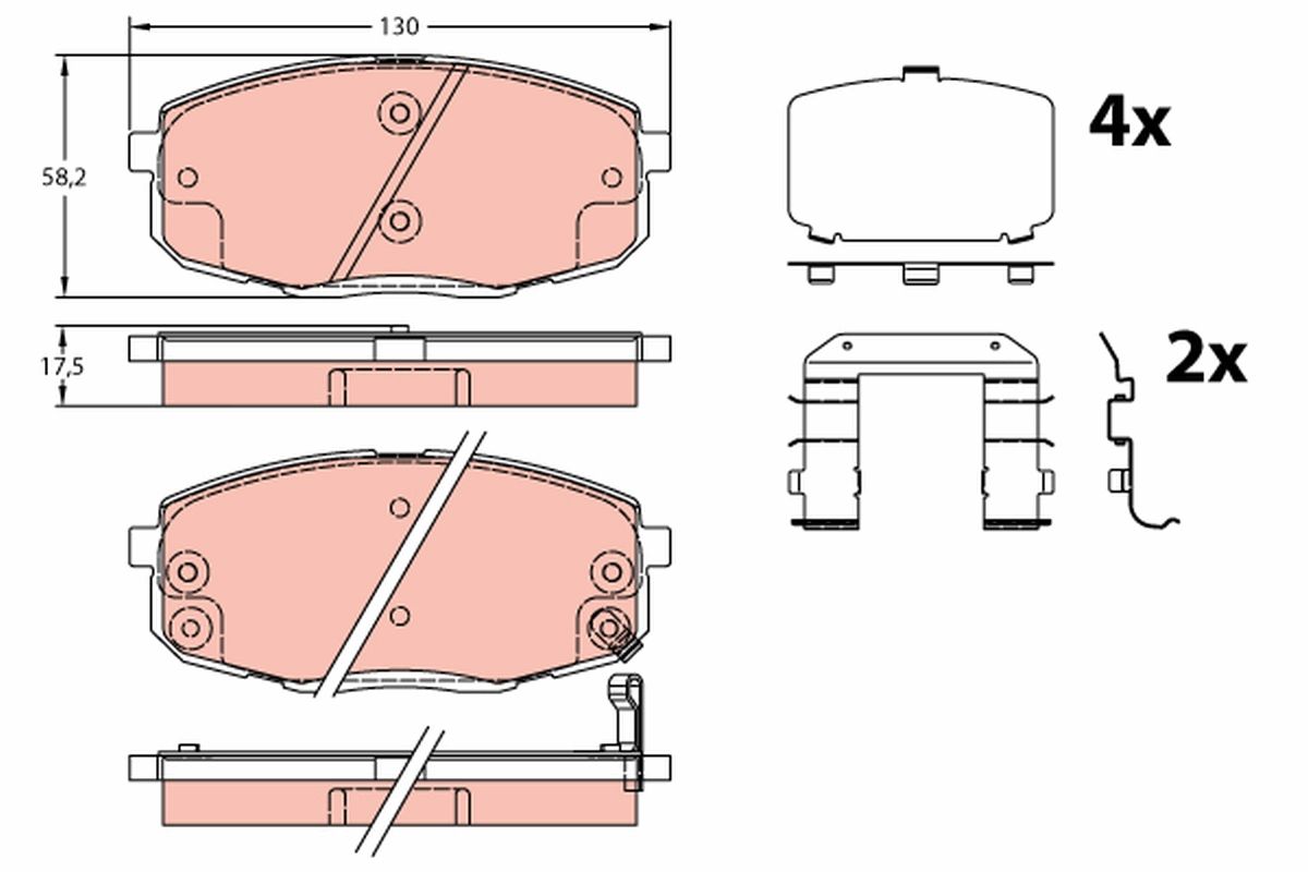 Brake Pad Set, disc brake GDB3450