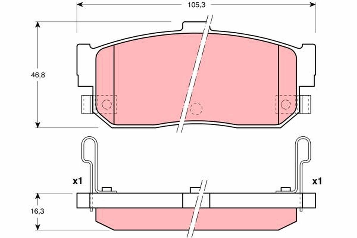 Brake Pad Set, disc brake GDB3181