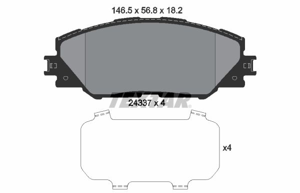 Brake Pad Set, disc brake 2433701