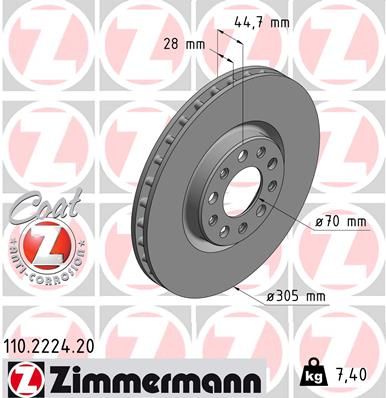 110.2224.20 ZIMMERMANN COAT Z féktárcsa