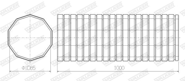 ER FLEXIBLE D85 INT 1M  0302