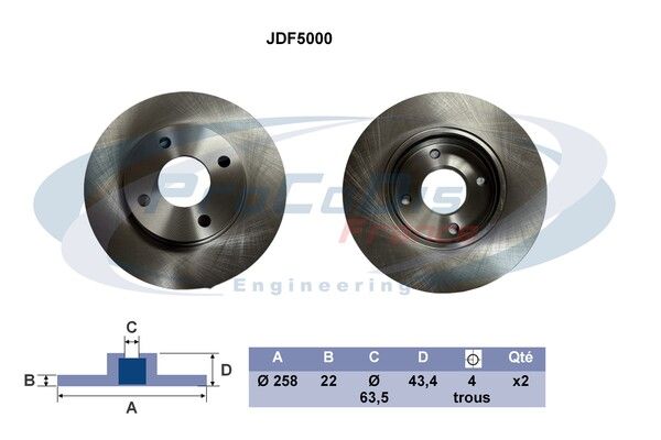 DISQUES DE FREIN JEU DE 2