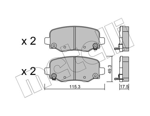 Brake Pad Set, disc brake 22-1002-0