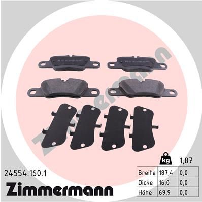 Brake Pad Set, disc brake 24554.160.1