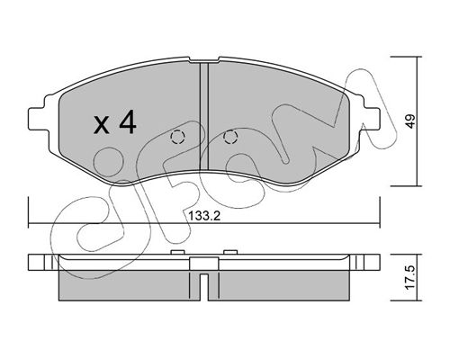 Brake Pad Set, disc brake 822-508-0