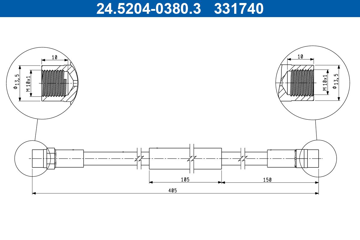 24.5204-0380.3 ATE fékcső