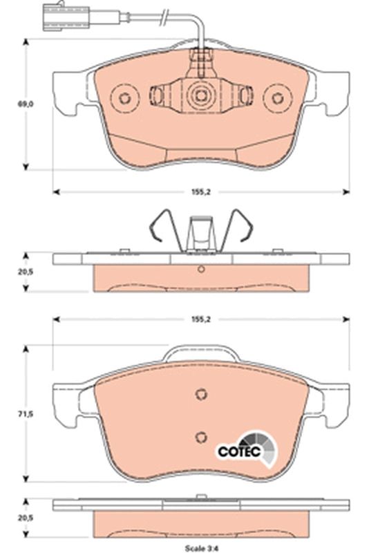 Brake Pad Set, disc brake GDB1880