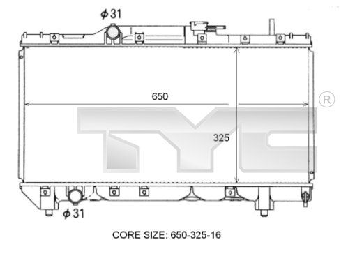 736-0097 TYC hűtő, motorhűtés