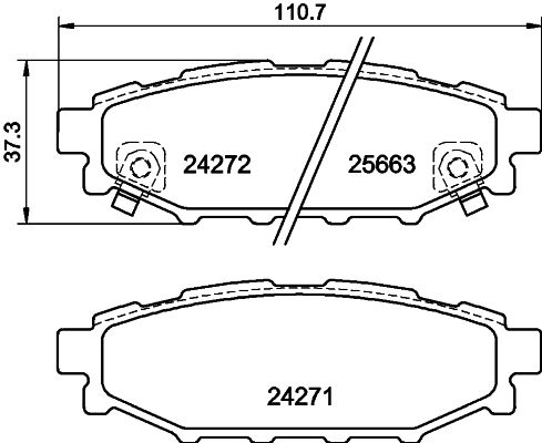 Brake Pad Set, disc brake 8DB 355 040-391