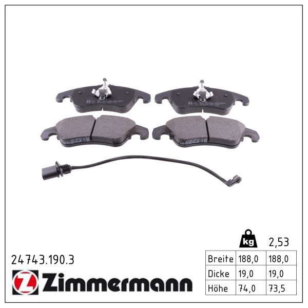 Bremsbelagsatz, Scheibenbremse