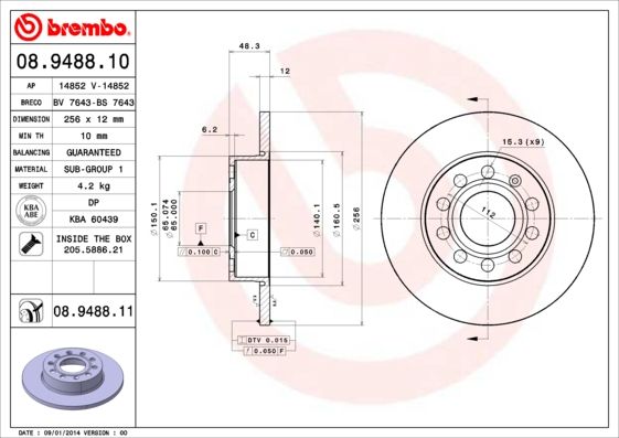 Brake Disc 08.9488.11