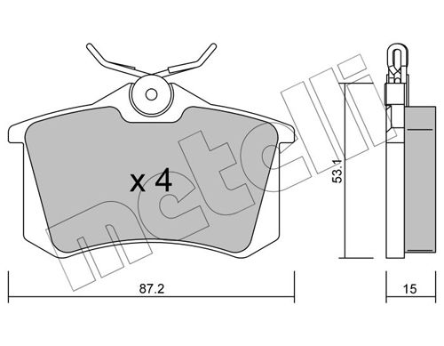 Brake Pad Set, disc brake 22-0100-0