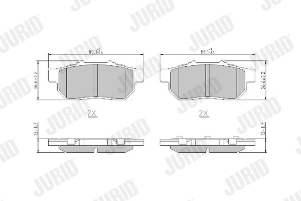 Brake Pad Set, disc brake 572134J