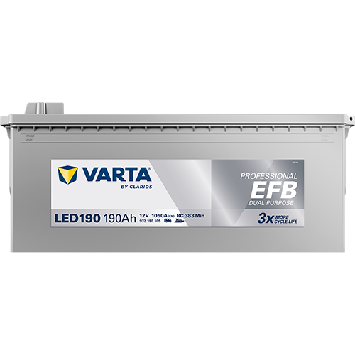 VARTA Professional Dual Purpose EFB LED190 190Ah 1050A/EN gef&uuml;llt