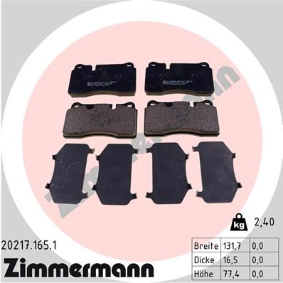 Brake Pad Set, disc brake 20217.165.1