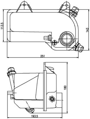 Ausgleichsbehälter, Kühlmittel Ausgleichsbehälter, Kühlmittel