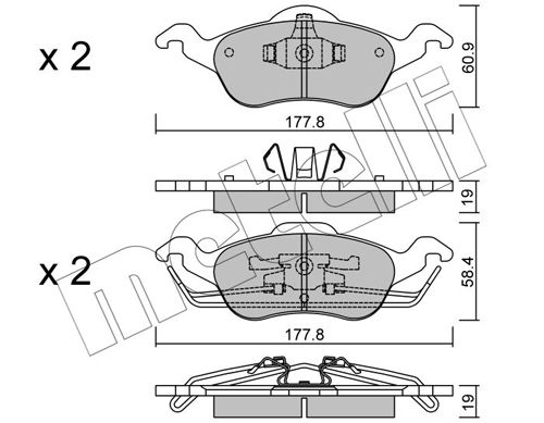 Brake Pad Set, disc brake 22-0291-0